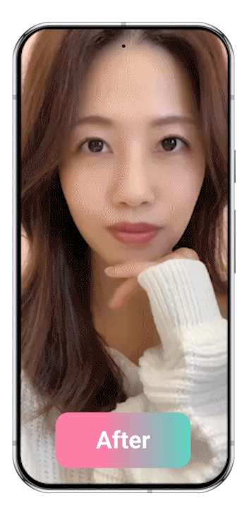 美顔アプリ 使用後